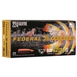 FEDERAL  Federal P224VLKBT1 Premium Varmint & Predator 224 Valkyrie 60 gr Nosler Ballisti