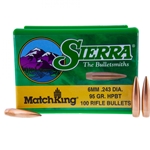 Sierra Bullets 59292 SIERRA BULLETS 6MM .243 95GR HP-BT MATCH 100CT