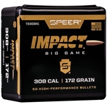 SPEER  Speer TB308H1 Impact  30 Caliber .308 172 GR Slipstream Polymer Tip 50 Per Box