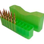 MTM 210-J20M16 Slip-Top Ammo Box 20 Round 22-250 243 Win 7.62x39, Clear Green