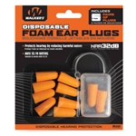 Walker's  Walkers GWP-FP5PK Foam Ear Plugs NRR 30dB, Orange, 5 Pairs, Blister