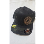 BASHAWLEATHERCAMOL/XL Bashaw Sports Flexfit Hat - Leather Patch Black/Green Camo L/XL