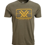 Vortex 122-01-MIHL MEN'S T-SHIRT: MILITARY HEATHER TRIGGER PRESS