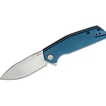 KE-2036 Kershaw 2036 Lucid Assisted Flipper Knife 3.2" Stonewashed Clip Point Blade, Blue GFN and Stainless Steel Handles, Frame Lock