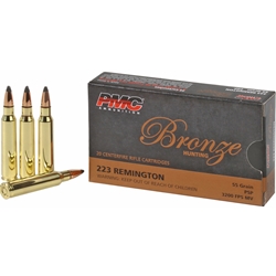 PMC Ammunition BRONZE PMC 223 REM 55GR SOFT POINT 20RD 40BX/CS