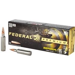 FEDERAL  Federal P300WSMBCH1 Premium  300 WSM 185 gr Berger Hybrid Hunter 20 Bx/ 10 Cs