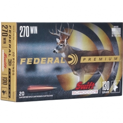 FEDERAL  Federal P270SS1 Premium  270 Win 130 gr Swift Scirocco II 20 Bx/ 10 Cs