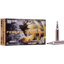 FEDERAL  Federal P7RTA1 Premium  7mm Rem Mag 155 gr Terminal Ascent 20 Bx/ 10 Cs