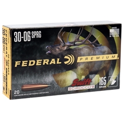 FEDERAL  Federal P3006SS1 Premium  30-06 Springfield 165 gr Swift Scirocco II 20 Bx/ 10 C