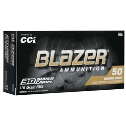 142632 CCI 30 SUPER CARRY 115GR BLAZER BRASS 50RD 20BX/CS