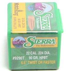 Sierra Bullets 17780 SIERRA BULLETS .22 CAL .224 90GR HPBT 50CT