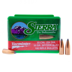 Sierra Bullets 25812 SIERRA BULLETS .22 CAL .224 55GR SP 100CT