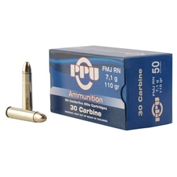 PPU PP30S Standard Rifle  30 Carbine 110 gr Soft Point (SP) 50 Bx/ 10 Cs