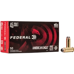 63678 FEDERAL AE 45 COLT 225GR JSP 50RD 20BX/CS