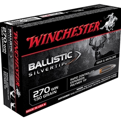 Winchester Ammunition SBST270 WINCHESTER SUPREME 270WIN 130G BALL SILVER TIP 20RD 10BX/CS