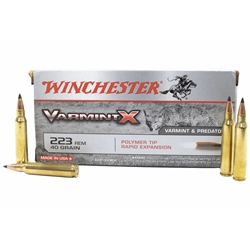 Winchester Ammunition X223P1 WINCHESTER VARMINT-X 223REM 40GR POLY TIPPED 20RD 10BX/CS