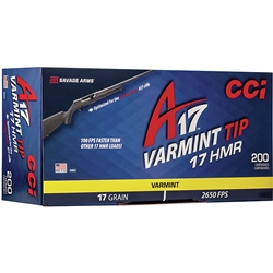 949CC CCI VARMINT TIP A17 17 HMR 17GR 200RD 10BX/CS