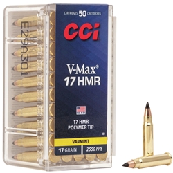 49 CCI V-MAX 17HMR 17GR 2550FPS 50RD 40BX/CS