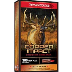 Winchester Ammunition X300CLF2 WINCHESTER COPPER IMPACT 300 WIN MAG 180GR 20RD 10BX/CS