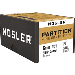 Nosler 16315 NOSLER BULLETS 6MM .243 95GR PARTITION 50CT