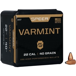 SPEER 1017 Speer Varmint 224-40-GR SP BULLET