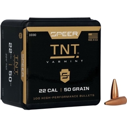 SPEER  Speer 1030 TNT  .22 Cal .224 50 gr Jacketed Hollow Point (JHP) 100 Per Box