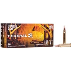 FEDERAL  Federal F223FS1 Fusion  223 Rem 62 gr Fusion Soft Point 20 Bx/ 10 Cs