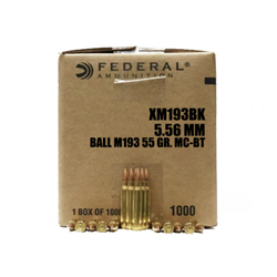 FEDERAL  Federal XM193BKX American Eagle  5.56x45mm NATO 55 gr Full Metal Jacket Boat Tai