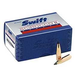 Swift Bullets  Swift 761307 Scirocco II 6.5mm .264 130 GR Spitzer Boat Tail Polymer Tip 100 Box