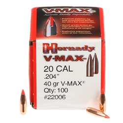 Hornady 200-22006 20 Cal .204 40 Gr V-MAX®