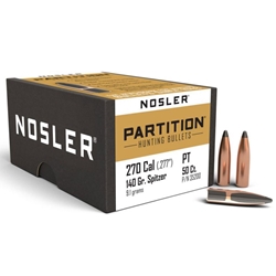 Nosler 35200 Partition Spitzer 270 Caliber .277 140 GR 50 Per Box