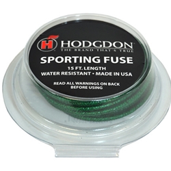 Hodgdon Powder  Hodgdon FUSE1 Sporting Fuse for Cannons, 15' x 3/32", Green, 35 Seconds per Foot Burn Rate, State Laws Apply