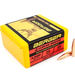 Berger Bullets 26571 Classic Hunter  6.5 Creedmoor .264 135 gr Boat-Tail (BT) 10