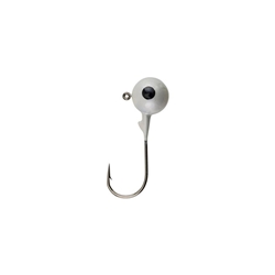 Pure Fishing BRBJ38-WH Berkley Essentials Round Ball Jigs 3/0 - White, 3/8oz 5pk