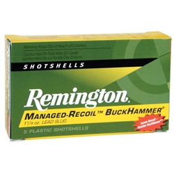 REMARMS 20814 Remington® Managed - Recoil™ Buckhammer™ Lead Slugs 12 - ga. RL12LSS 2 3/4" 1 1/8 oz. ozs. 5 rds.