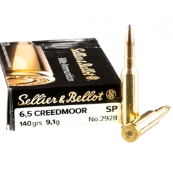 Sellier & Bellot 2928 SELLIER AND BELLOT SELLIER & BELLOT 6.5 CREEDMOOR SP 140GR 20 ROUNDS