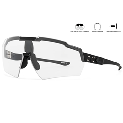 Gatorz American Eyewear GZ-10-404 MILSPEC Ballistic Z87.1, Blastshield, Black Cerakote, Photochromic, Anti-Fog, Black Logo