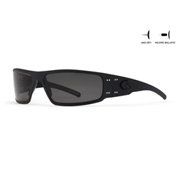 Gatorz American Eyewear GZ-01-002 MILSPEC Ballistic Z87.1 Magnum, Black, Smoke, Anti-Fog, Blackout Logo