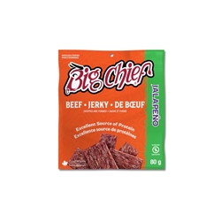 BC314 Big Chief 80g Beef Jerky Bag - Jalapeño