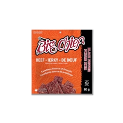 BC614 Big Chief 80g Beef Jerky Bag - Black Pepper