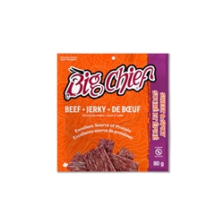 BC514 Big Chief 80g Beef Jerky Bag - Sweet & Spicy