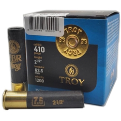 Troy Ammunition TT3675 Troy 410 Gauge - 2.5" - #7.5 - 1/2oz Payload - 1200 FPS - 25 Rounds