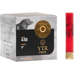 TG364M Troy Ammunition, 3" .410 5/8oz #4 lead shot, 1150 FPS. Box of 25rds. Made in the USA