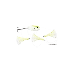 Luhr Jensen 2260-001-0080 Flash Fly Twinkie Rig, 72" Sufix Fluorocarbon Leader, VMC Treble Hook, Chartreuse Glow