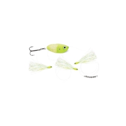 Luhr Jensen 2260-001-1504 Flash Fly Twinkie Rig, 72" Sufix Fluorocarbon Leader, VMC Treble Hook, Fish Candy UV Chartreuse