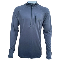 Off The Grid BASE MERINO 1/4 ZIP BASE MERINO ¼ ZIP LS GUN METAL GREY