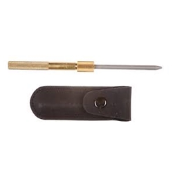 EL-M EZE-LAP 3-1/4" x 1/4" Diamond Round Sharpener in Brass Handle